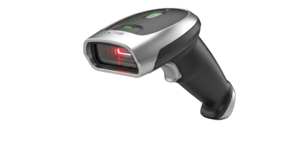Barcode scanner isolated on transparent background
