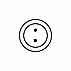 circular two-hole button icon sign vector