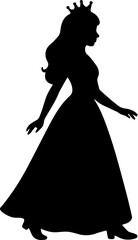 Black silhouette of a princess.