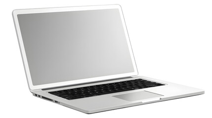 Laptop computer with blank screen isolated on transparent background Remove png
