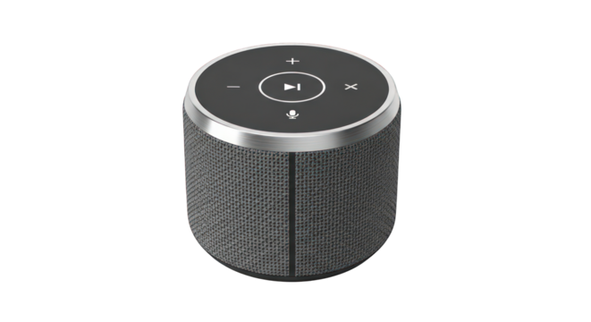 Portable speaker isolated on transparent background