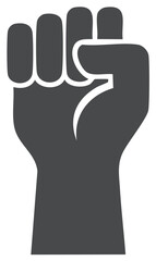 Raised Fist Graphic Symbolizing Solidarity, Resistance, Empowerment and Social Justice Movements
