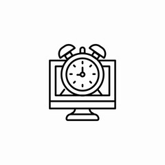 alarm monitor screen icon sign vector