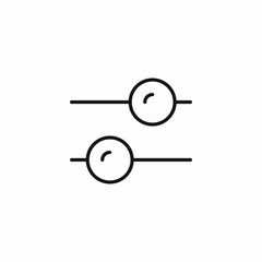 audio slider controls icon sign vector