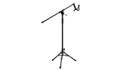 Microphone stand isolated on transparent background