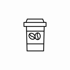 disposable coffee cup icon sign vector