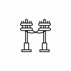 electrical power insulators icon sign vector