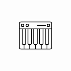 electronic musical keyboard icon sign vector
