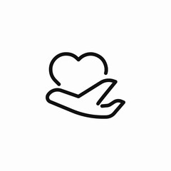 Fototapeta premium hand holding heart icon sign vector