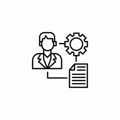 process document management icon sign vector