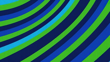 Abstract Blue and Green Curved Stripes Background.