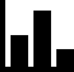 Signal strength bar chart icon vector illustration