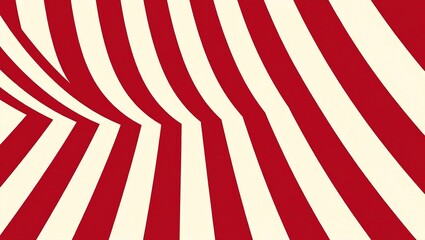 Obraz premium Abstract Red and White Striped Background with Perspective.