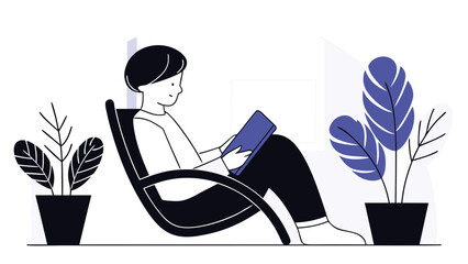 silhouette of a woman watering a plant