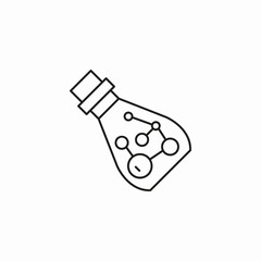 chemical molecule bottle icon sign vector