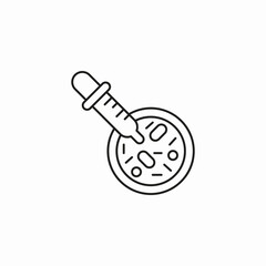 pipette petri dish icon sign vector