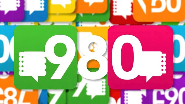 Colorful Social Media Notification Icons with Numbers. - Powered by Adobe