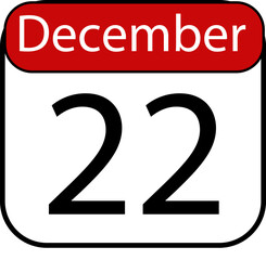 Mark your calendars with December twenty second, a clear date reminder for planning and scheduling important events.
