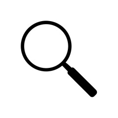 magnifying glass on white background