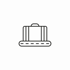 baggage claim conveyor icon sign vector