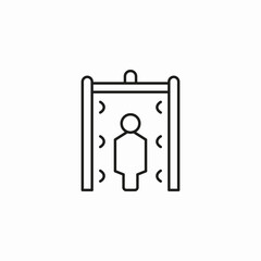 full body scanner icon sign vector