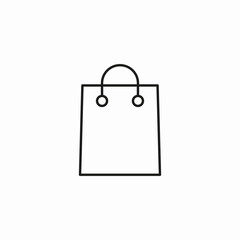 plain shopping bag icon sign vector