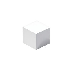 Fototapeta premium White 3 d cube isolated against transparent background