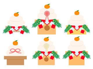 鏡餅～正月・年賀状イラスト素材（行事2）