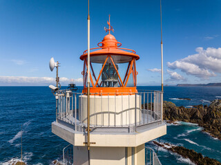 Faro y Pueblo de Cudillero en el Principado de Asturias