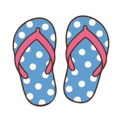 beach flip flops vector illustration design