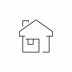 simple house outline icon sign vector