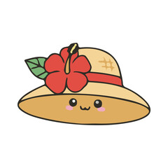 beach hat vector illustration design