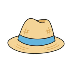 beach hat vector illustration design