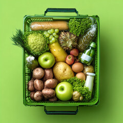 green box with vegetables