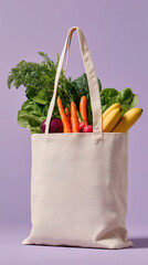 A shopping bag with groceries