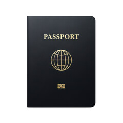 A passport with golden accents isolated on transparent background