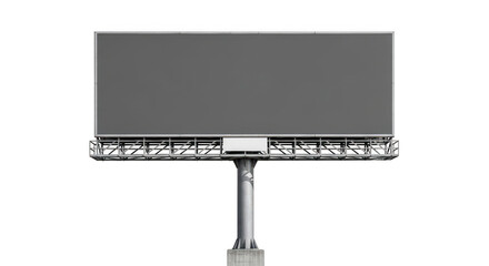 Obraz premium Large gray billboard isolated on transparent background