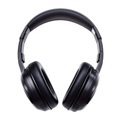 Wireless over ear headphones isolated on transparent background for audio technology and lifestyle concepts