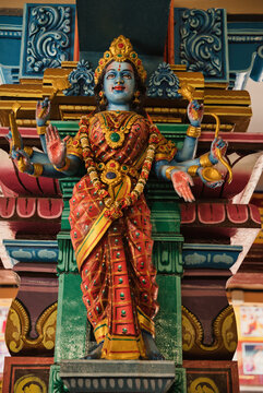 Statue of the Hindu goddess Padmavati, located in the Sri Mahamariamman Temple in Kuala Lumpur, Malaysia. Asia
