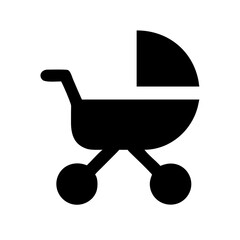 Vector art of baby stroller icon