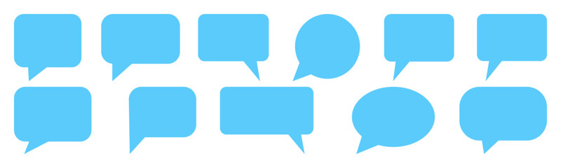 Speech Bubbles set isolated on white background