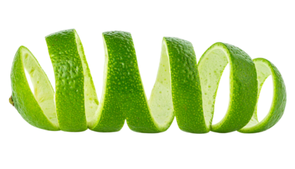Collection of Two Fresh Lime Twist Designs isolated on transparent background