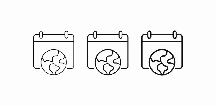 global event calendar icon sign vector