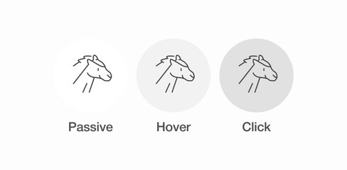 majestic equine head icon sign vector