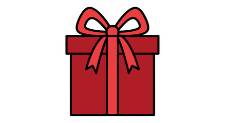 Red Gift Box with a Bow for a Special Occasion.