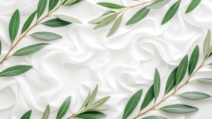 laurel wreath on green background