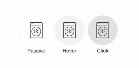 tumble dryer heat icon sign vector