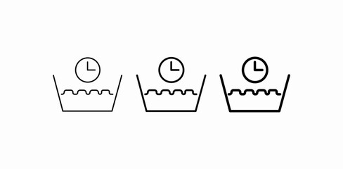 wash time duration icon sign vector