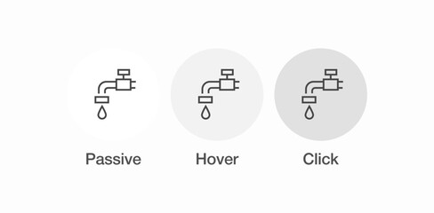 water dripping faucet icon sign vector