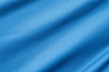 Fototapeta premium Blue sports clothing fabric football shirt jersey texture